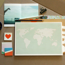 Load image into Gallery viewer, PAPERWAYS A4 DESK NOTEPAD - 11. WORLD MAP