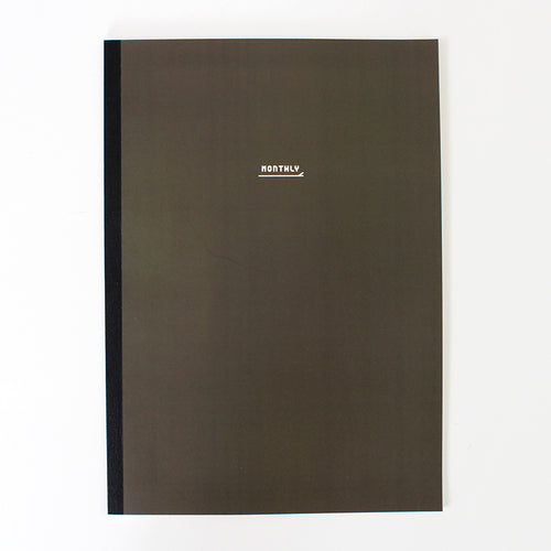 PAPERWAYS NOTEBOOK L - MONTHLY2 - DARK BROWN