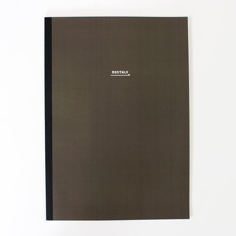 PAPERWAYS NOTEBOOK L - MONTHLY2 - DARK BROWN