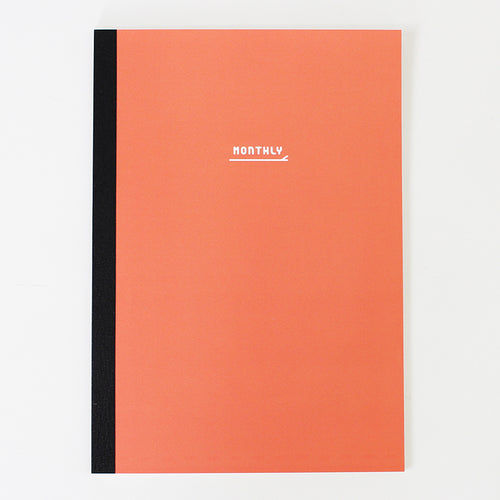 PAPERWAYS NOTEBOOK M - MONTHLY1 - CORAL RED