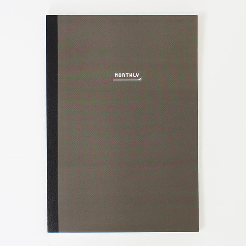 PAPERWAYS NOTEBOOK M - MONTHLY2 - DARK BROWN